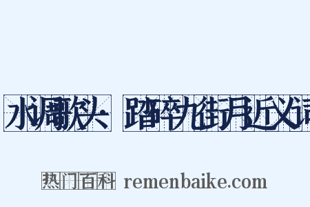 水调歌头·踏碎九街月近义词是什么意思的图片